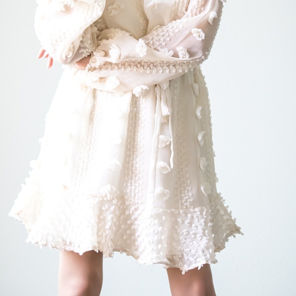 ⭐️NEW⭐️Angeleyes PomPom Long Sleeve Ruffle Dress - Picture 6 of 9